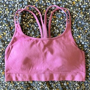 Zella Pink Strappy Sports Bra